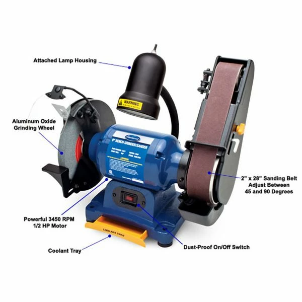Discount ๐ Eastwood 1/2HP 8in Combination Bench Grinder And Belt Sander โค๏ธ 2 Discount ๐ Eastwood 1/2HP 8in Combination Bench Grinder And Belt Sander โค๏ธ - Image 2
