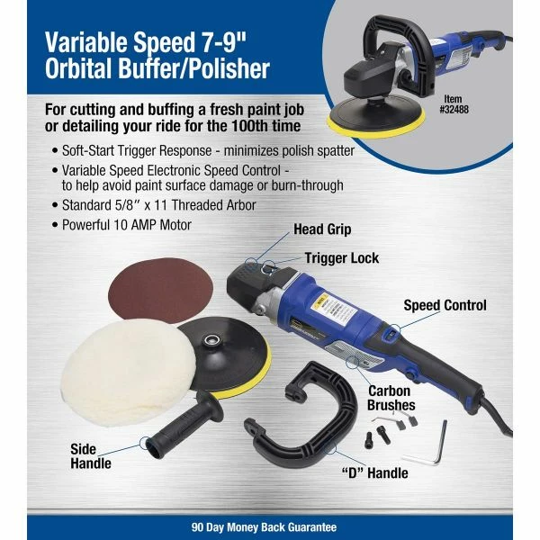 Best deal 🥰 Eastwood Variable Speed 7-9 Inch Buffer Polisher 👍 2 Best deal 🥰 Eastwood Variable Speed 7-9 Inch Buffer Polisher 👍 - Image 2