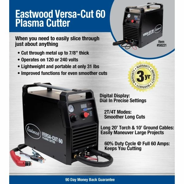 Best Pirce ⭐ Eastwood 200 AMP TIG Welder And 60 Amp Versa-Cut Plasma Cutter Combo ⌛ 4 Best Pirce ⭐ Eastwood 200 AMP TIG Welder And 60 Amp Versa-Cut Plasma Cutter Combo ⌛ - Image 4